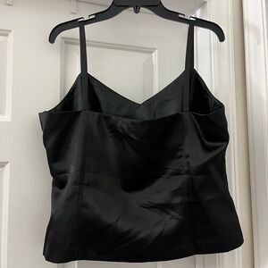 Elegant Black Camisole Top with side zipper
